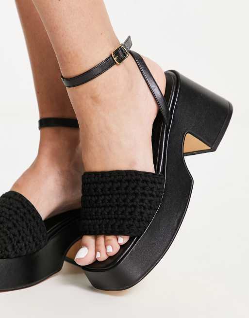 Woven platform hot sale sandals