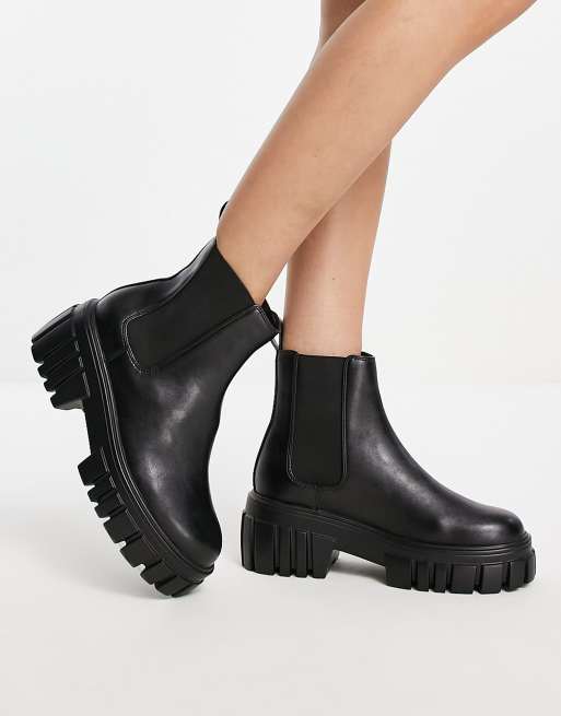 Black platform chelsea boots sale