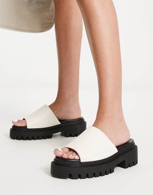 Rule London Rule London Exclusive Sofia cleated mules in white