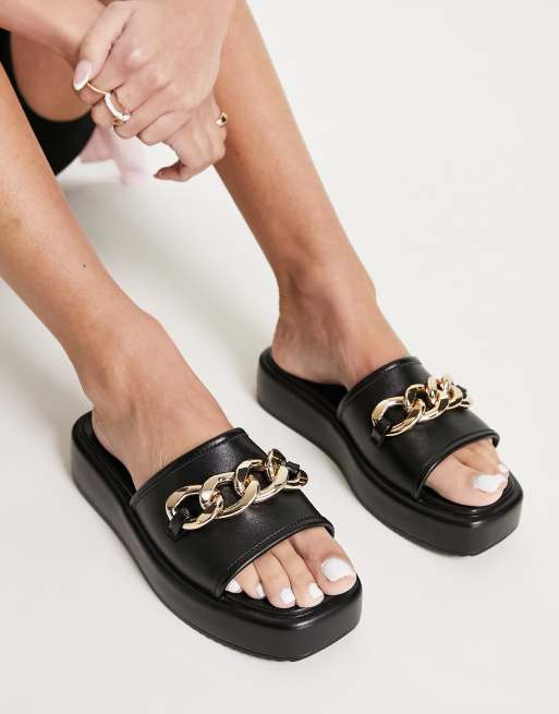 Rule London - Exclusivité - Fawn - Mules à semelle plateforme - Noir