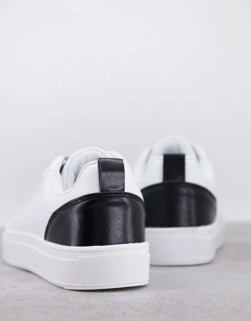 Rule London flatform lace up sneakers in white contrast | ASOS