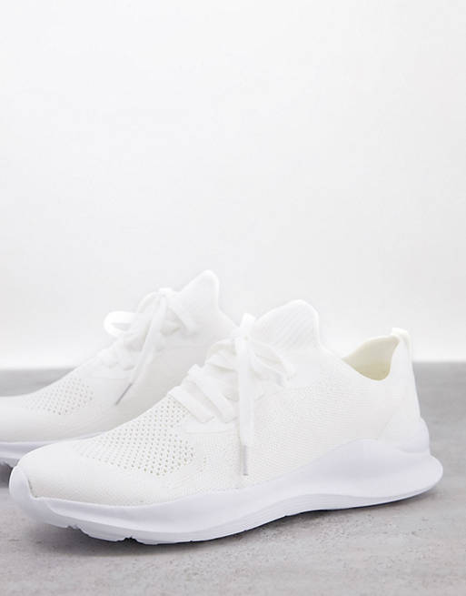 Rule London knitted runner trainers in white | ASOS