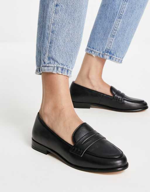 Rule London - Ronnie - Flade loafers i sort PU - BLACK