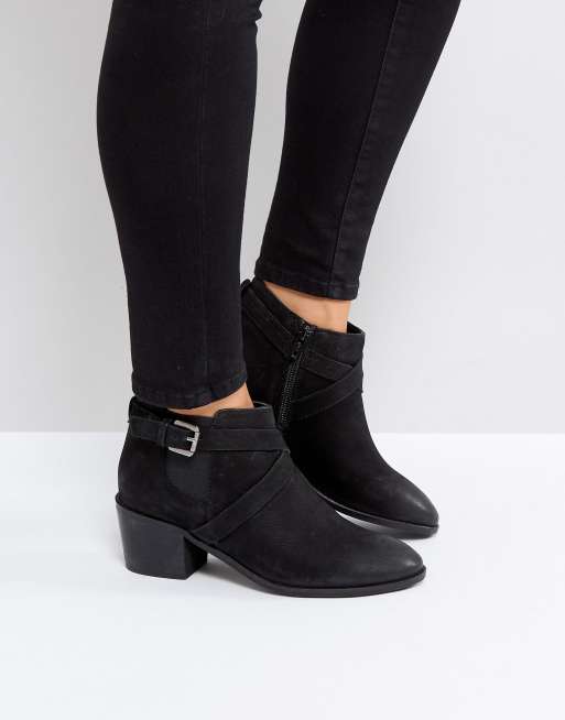 Strappy discount leather boots