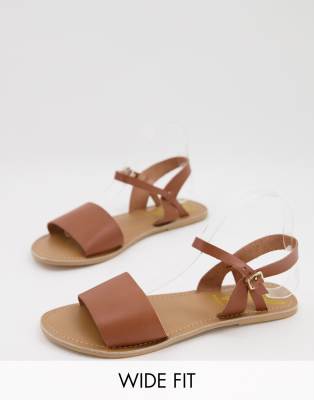 wide tan sandals