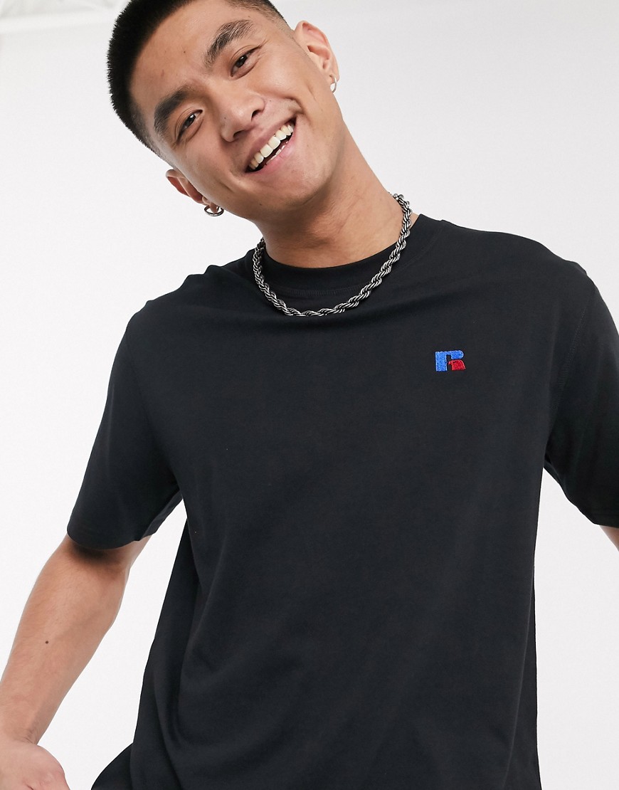 Russell Athletic Baseliner - T-shirt con logo sul petto nera-Nero
