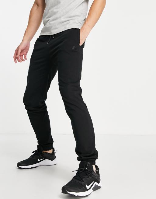 Russell Athletic basic logo joggers in black