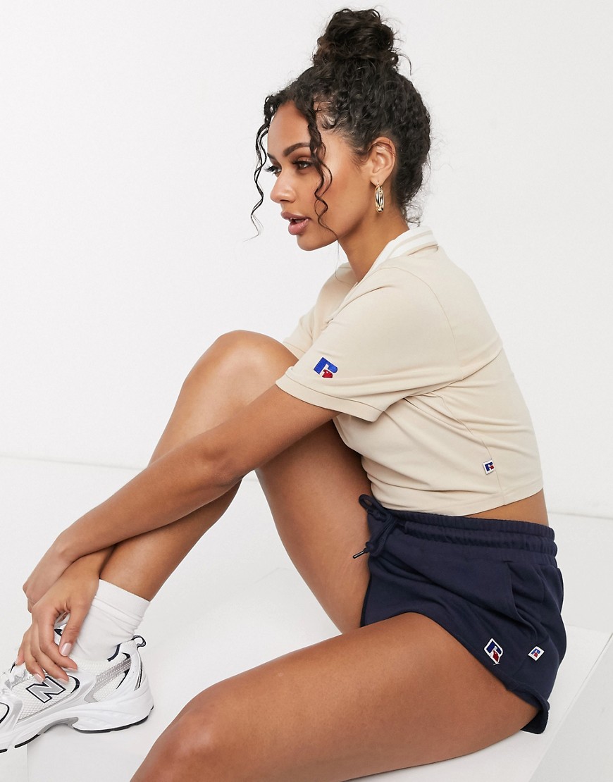 Russell Athletic - Beige cropped polo