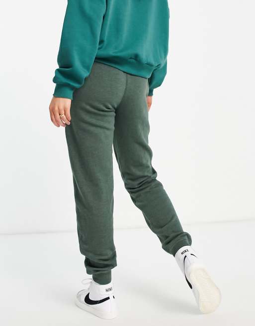 Russell Athletic brushed fleece joggers in dark green