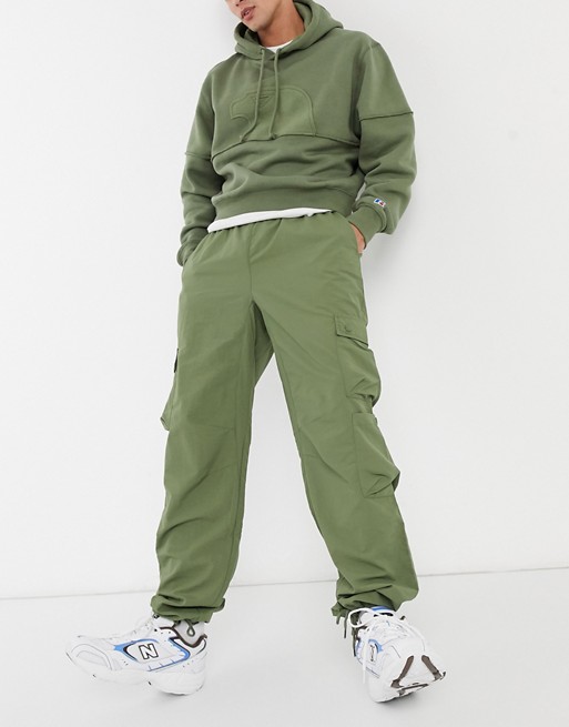 Russell Athletic cargo pants in khaki