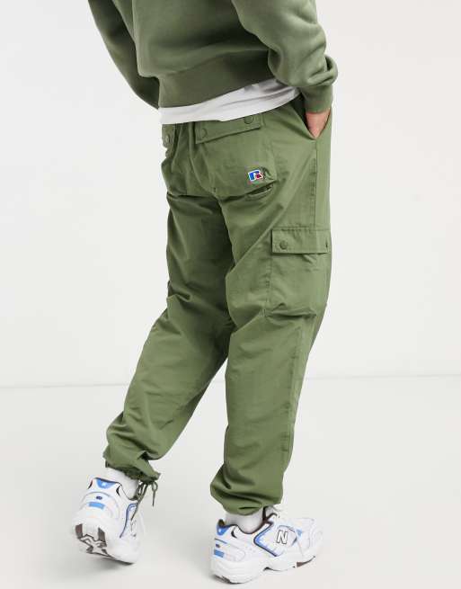 Russell Athletic cargo pants in khaki ASOS