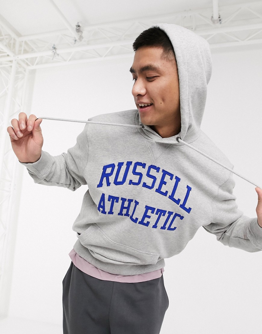 Russell Athletic - Collegiate - Hoodie met logo in grijs