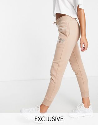 Russell Athletic cuffed joggers in natural