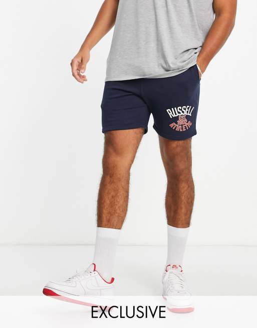 Russell Athletic Est 1902 jersey shorts in navy