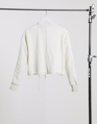 cropped athletic sweatshirt