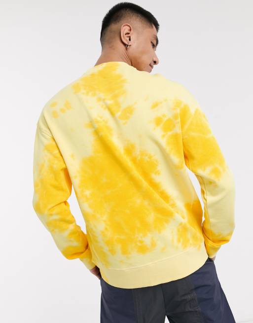 Yellow tie dye online crewneck