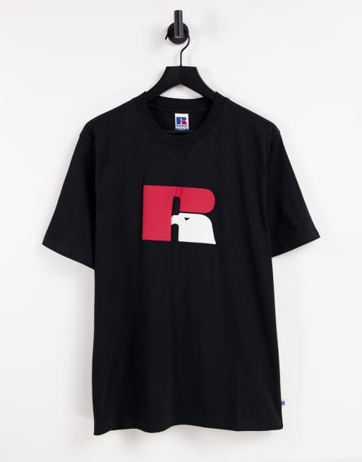 Russell Athletic – Jerry – Svart t-shirt med stor logga