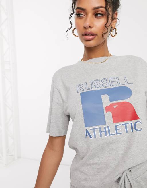 Russell Athletic logo t shirt in grey