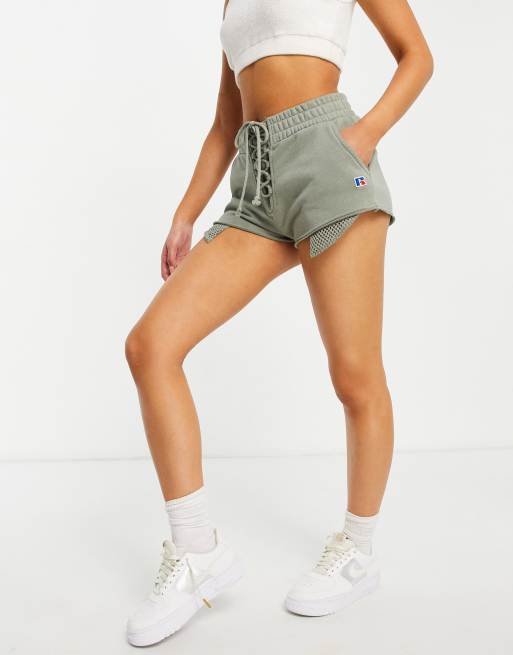 Russell Athletic - Pantaloncini taglio corto allacciati sul davanti grigi, 4 di 4