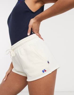tan athletic shorts