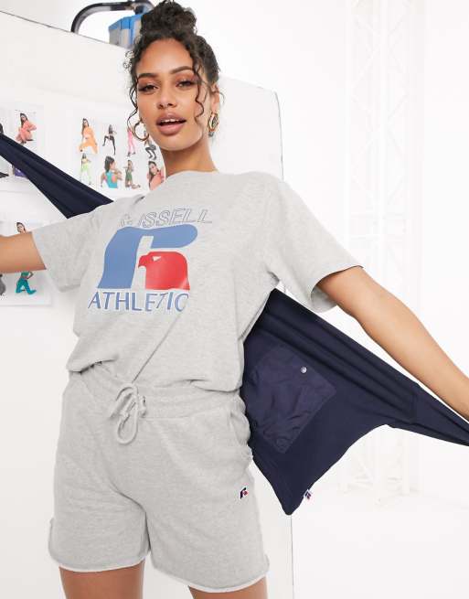 Russell Athletic shorts in grey | ASOS Russell athletic, Active wear for women