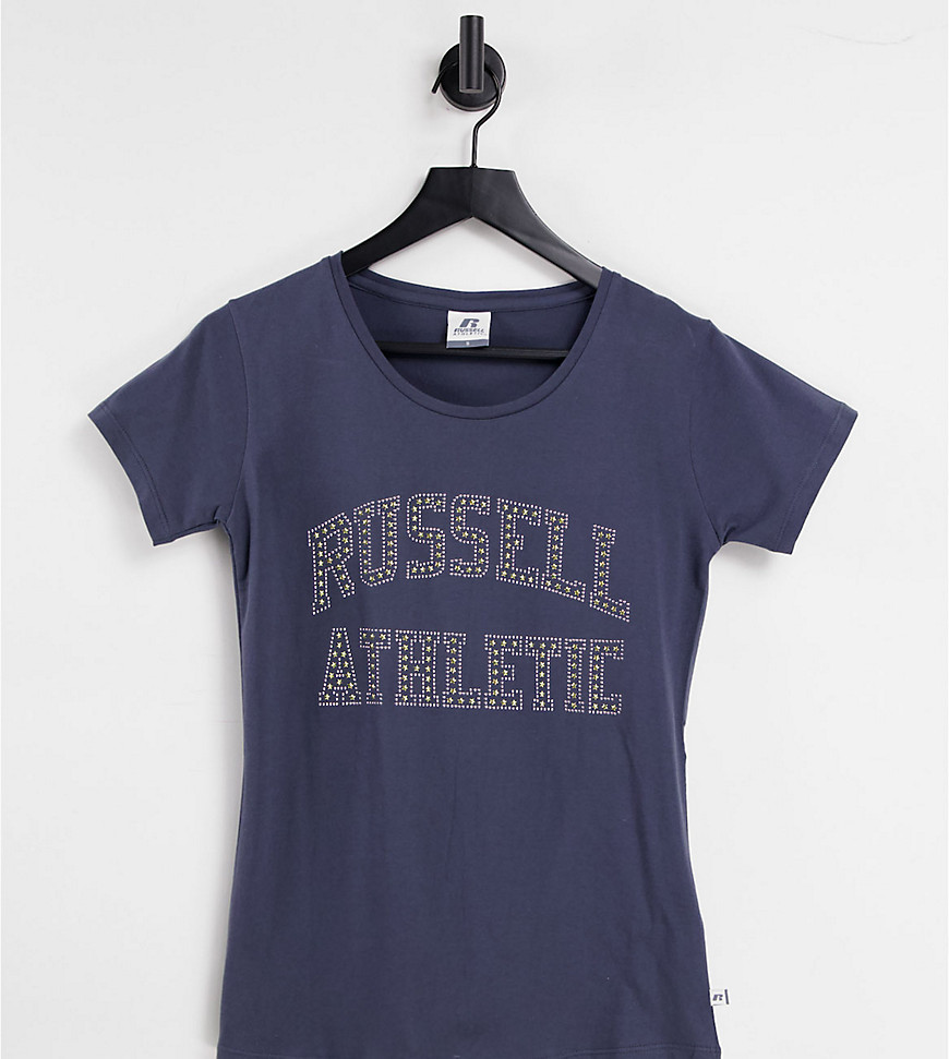 stud t-shirt in ombre blue-Blues