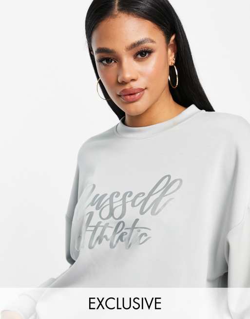 Russell Athletic – Sweatshirt in Grau mit Rundhalsausschnitt