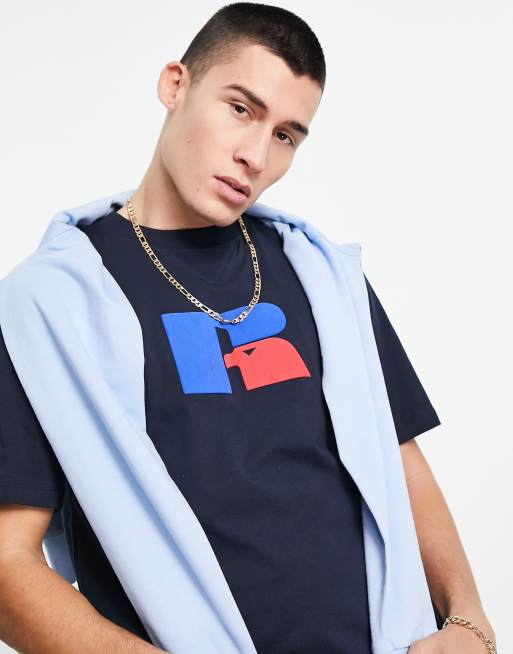 Russell Athletic - T-shirt in marineblauw