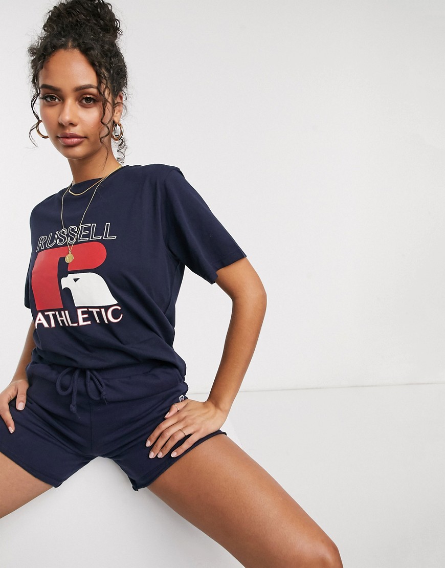 Russell Athletic - Marineblå t-shirt med logo