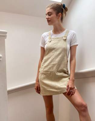 pinafore dress with white shirt