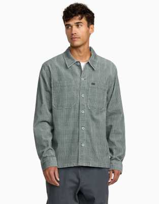 RVCA Adams overshirt in lead-Grey