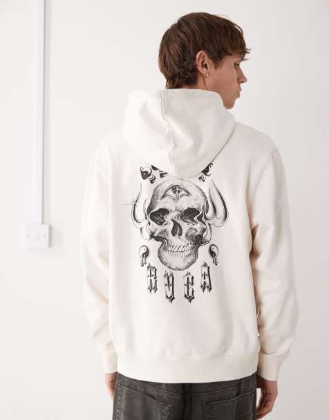 RVCA – All Seeing – Kapuzenpullover in Salzweiß - view 1