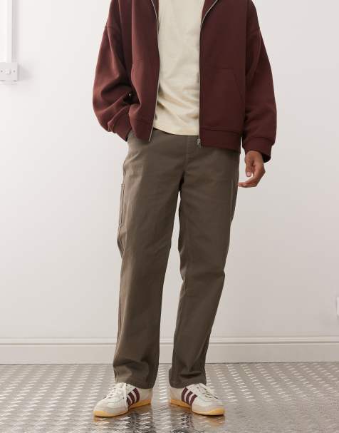 RVCA Americana carpenter pants in mushroom