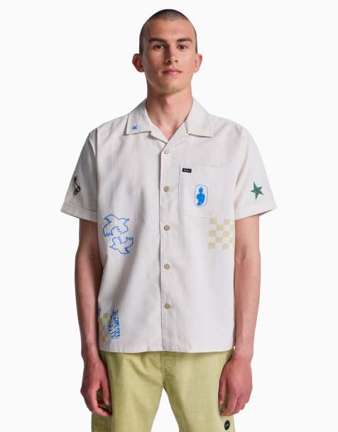 RVCA – Antonia Figueiredo Elements – Kurzärmliges Hemd in Moonbeam - view 1