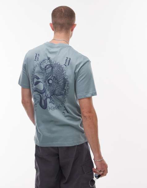 RVCA benj battle short sleeve t shirt in lead