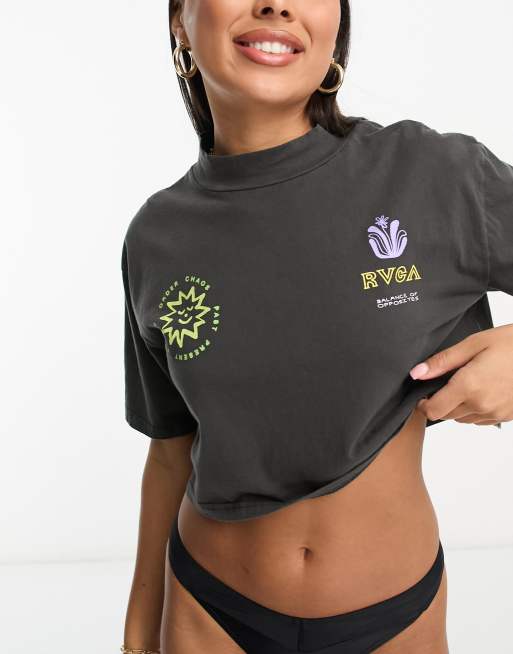 RVCA - Chaos Half Rummage - T-shirt corta nera, 2 di 4