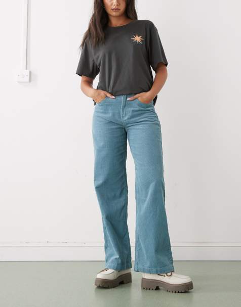 RVCA Cord corduroy trousers in blue haze - view 1