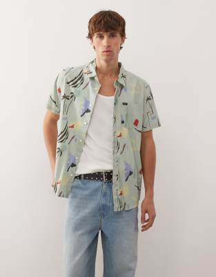 RVCA Craft short sleeve shirt in green tea