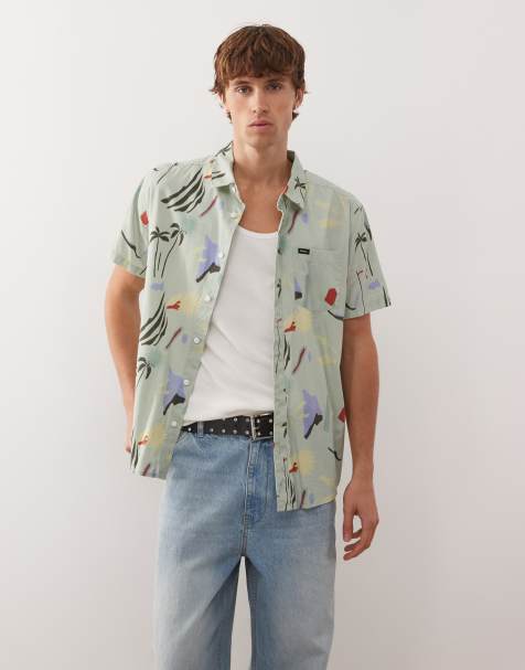 RVCA Craft short sleeve shirt in green tea - view 1