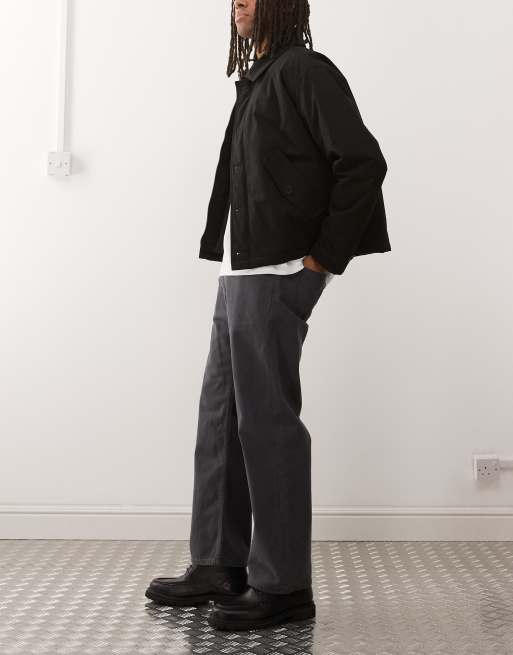 RVCA Dayshift 5 pocket canvas trousers in garage blue, 3 of 5