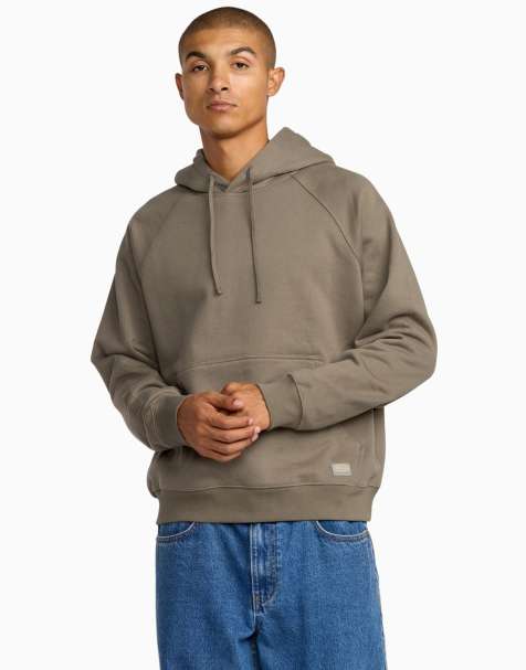 RVCA Dayshift hoodie in mushroom - view 1