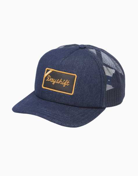RVCA Dayshift patch foamy trucker cap in indigo - view 1