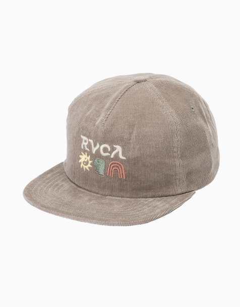 RVCA Deep thoughts cord snapback cap in mushroom - view 1