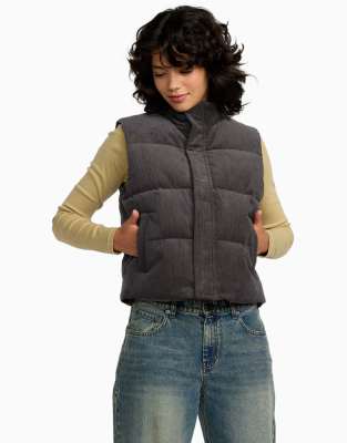 Rvca Eezeh Puffer Waistcoat In Brown