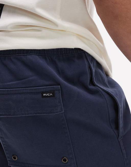 Pantaloncini Uomo RVCA: Vita Elastica, Lavaggio Enzimatico, Cucitura Esterna 43 Cm, Tasche Laterali - 2