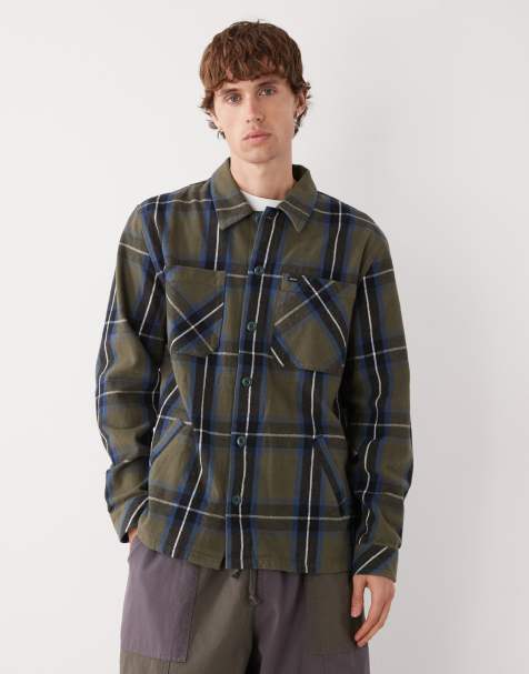 RVCA Flight risk overshirt in hunter green - view 1