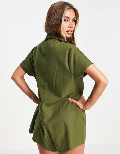 RVCA - Go Green - Khakigrøn playsuit, 2 af 4