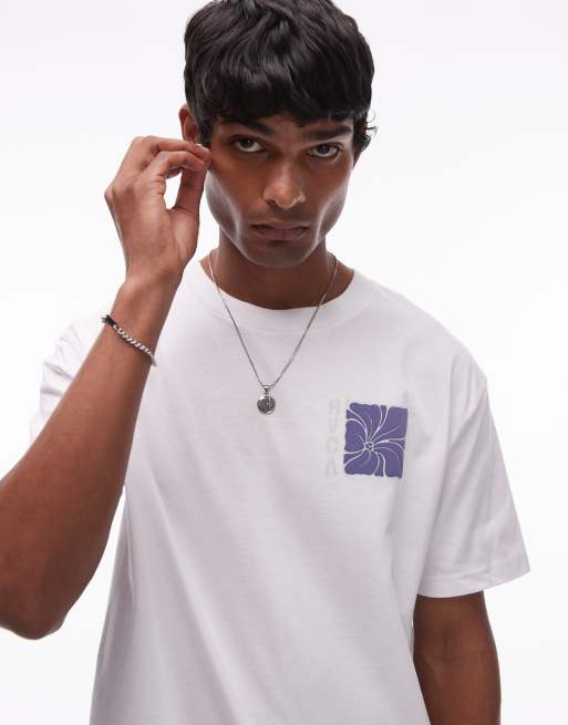 RVCA - Hibiscus - T-shirt bianca a maniche corte con stampa, 2 di 4