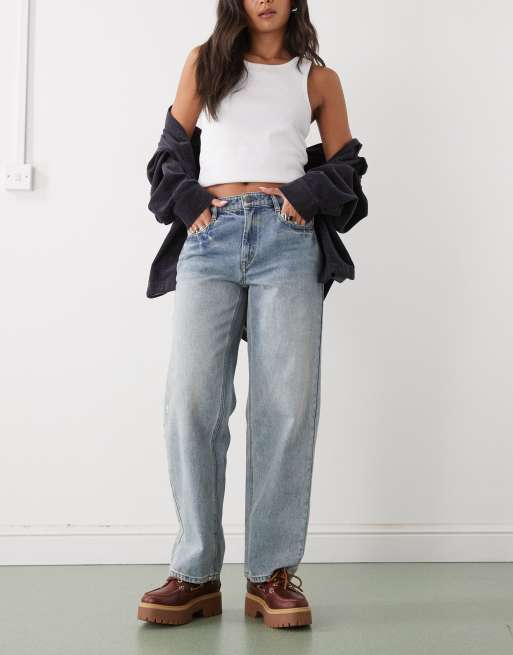 RVCA – Jeans in hellem Vintage-Indigoblau