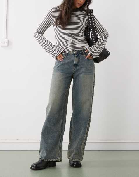 RVCA Loosey relaxed jeans in dusty blue wash - view 1